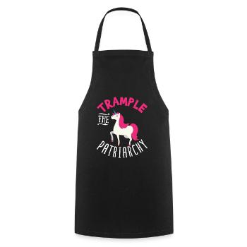 Trample The Patriarchy Unicorn Power - Cooking Apron - black - Front - AI Model Male 185 dark (185cm)