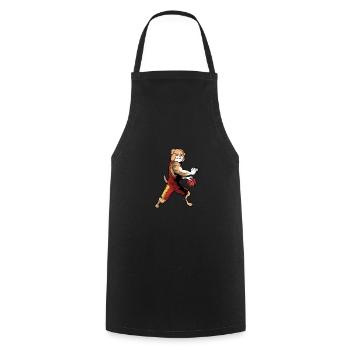 Basketball dog basketball player - Cooking Apron - black - Front - AI Model Male 185 dark (185cm)
