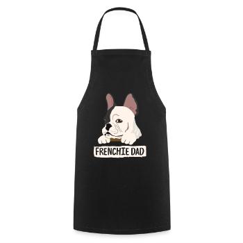 Französische Bulldogge Frenchie Dad Dogge Geschenk - Kochschürze - Schwarz - Vorne - AI Model Male 185 dark (185cm)