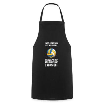 Volley-ball - Tablier de cuisine - noir - Devant - AI Model Male 185 dark (185cm)