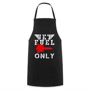 Jet Fighter Pilot Air Force Aircraft - Cooking Apron - black - Front - AI Model Male 185 dark (185cm)