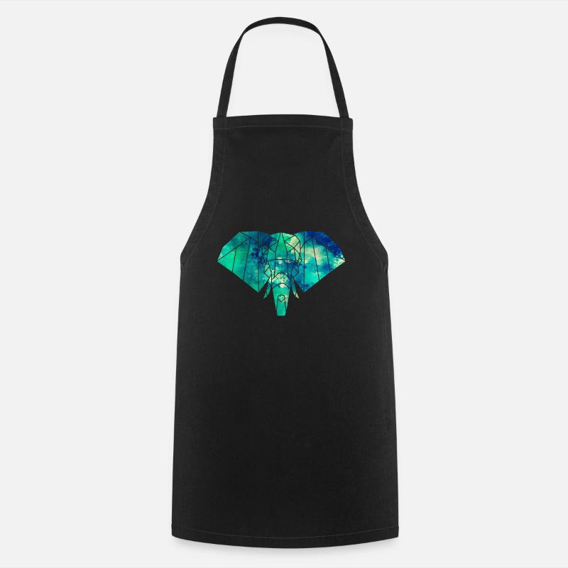 Shapes elephant in bright colors - Cooking Apron - black
