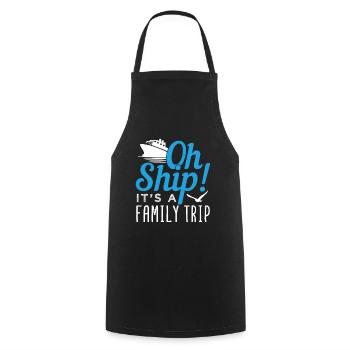 Boat Ship It's A Family Trip Cruiser Gift - Cooking Apron - black - Front - AI Model Male 185 dark (185cm)