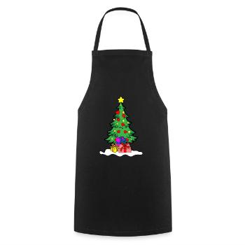 Amour de sapin de noel - Tablier de cuisine - noir - Devant - AI Model Male 185 dark (185cm)