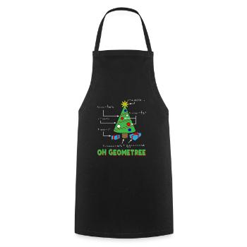 Geometree Mathe Lehrer Weihnachten - Kochschürze - Schwarz - Vorne - AI Model Male 185 dark (185cm)