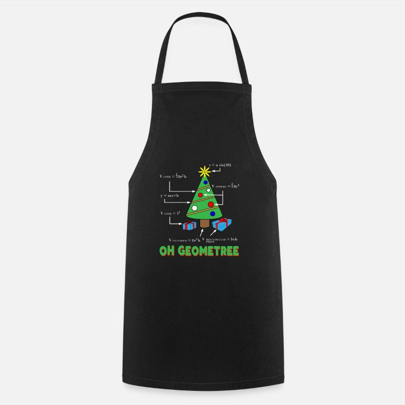 Professeur de maths geometree noel - Tablier de cuisine - noir