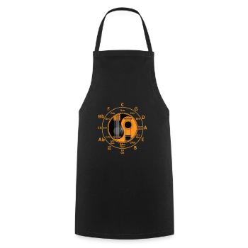Guitar Quintenzirkel Chords Gift - Cooking Apron - black - Front - AI Model Male 185 dark (185cm)