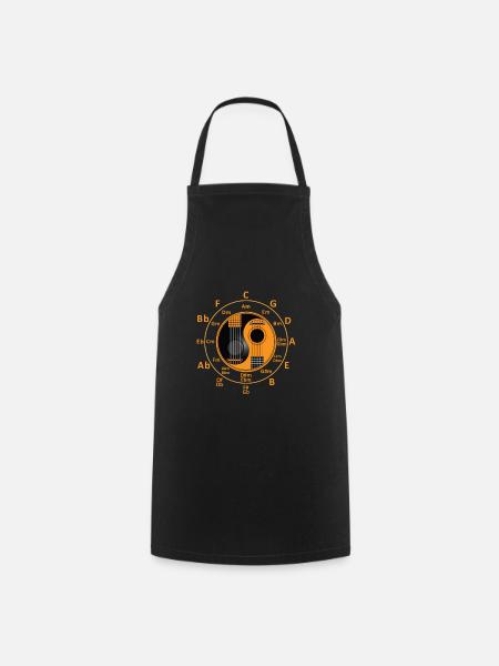 Gitarre Quintenzirkel Akkorde Geschenk - Kochschürze - Schwarz