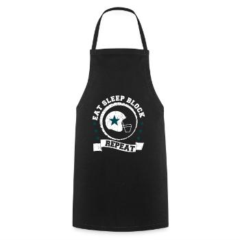American Football Lineman Funny Quotes - Kochschürze - Schwarz - Vorne - AI Model Male 185 dark (185cm)
