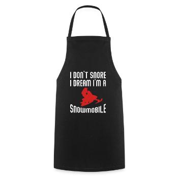 I Don't Snore I Dream I'm A Snowmobile Fan Gift - Cooking Apron - black - Front - AI Model Male 185 dark (185cm)
