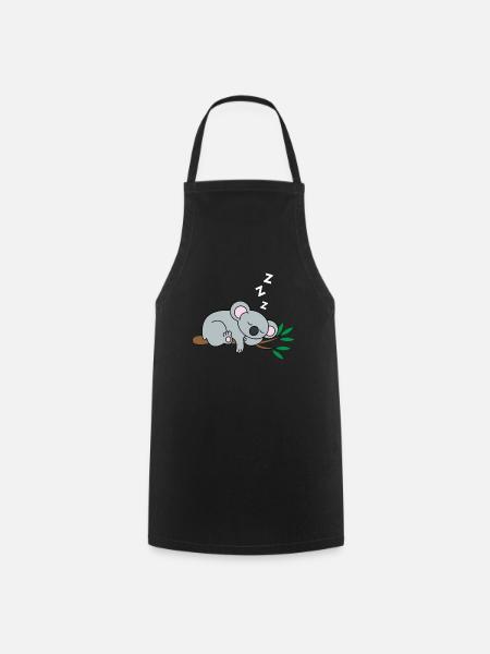 Schlafender Koala Bär - Kochschürze - Schwarz