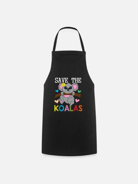 Rette die Koala Bären Koalas - Kochschürze - Schwarz