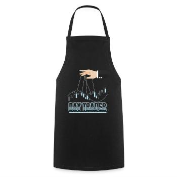 Day Trader Stock Forex Trader Fan Gift - Cooking Apron - black - Front - AI Model Male 185 dark (185cm)