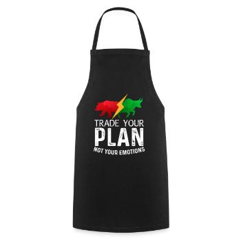 Tradez votre plan et non vos émotions - Tablier de cuisine - noir - Devant - AI Model Male 185 dark (185cm)