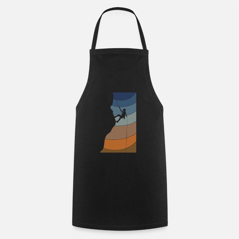 Rock climbing climber - Cooking Apron - black