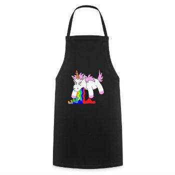 Funny unicorn unicorns - Cooking Apron - black - Front - AI Model Male 185 dark (185cm)