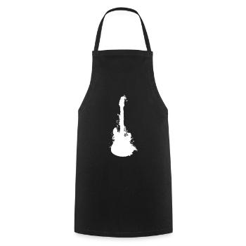Guitar guitars - Cooking Apron - black - Front - AI Model Male 185 dark (185cm)