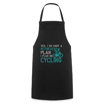 Retirement Plan Cycling Funny Bicycle Gift - Cooking Apron - black - Front - AI Model Male 185 dark (185cm)