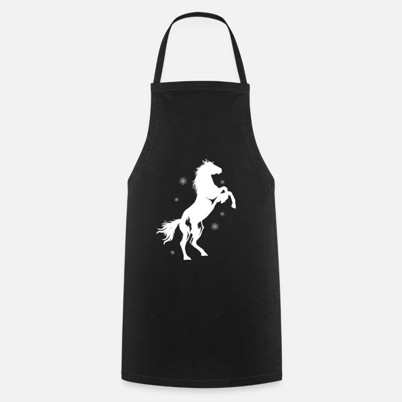 Pferde Reiten Pferd - Kochschürze - Schwarz