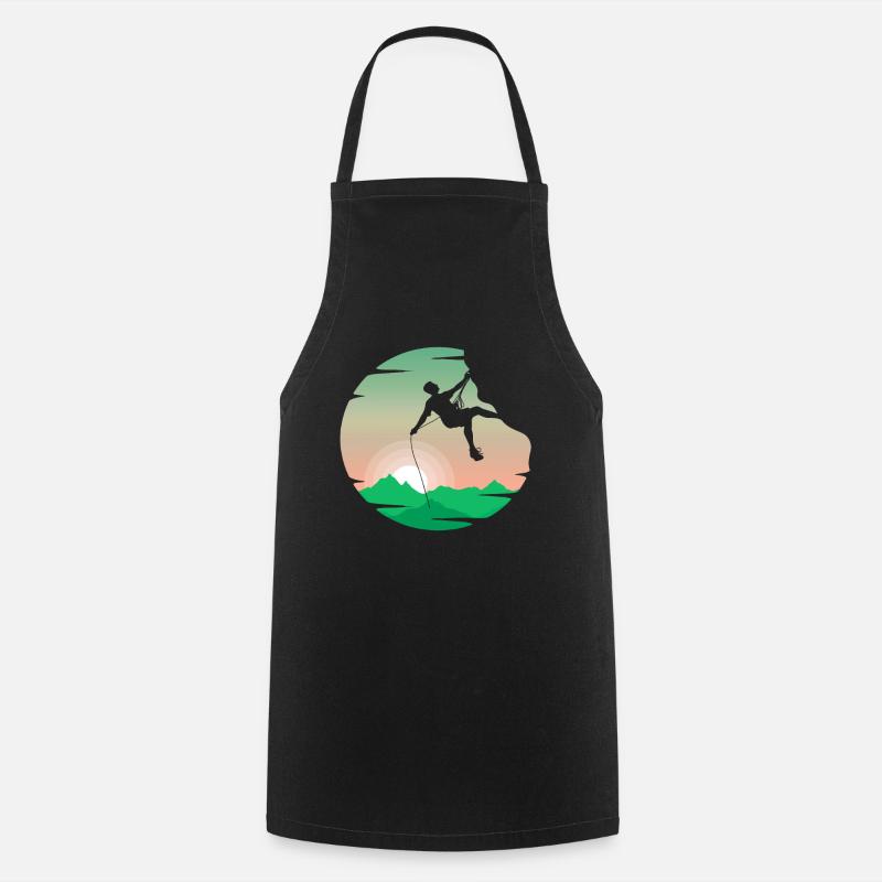 Climbing rock climbing - Cooking Apron - black