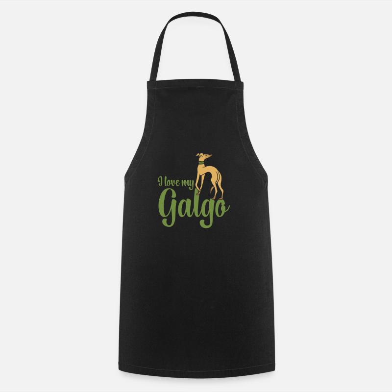 J'aime mon galgo - Tablier de cuisine - noir