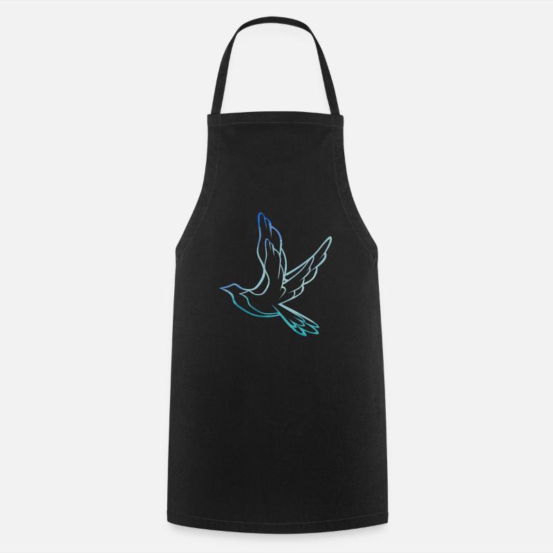 Oiseaux - Tablier de cuisine - noir