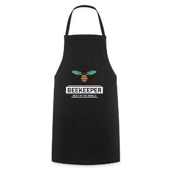 Imker Spruch Bienen - Kochschürze - Schwarz - Vorne - AI Model Male 185 dark (185cm)