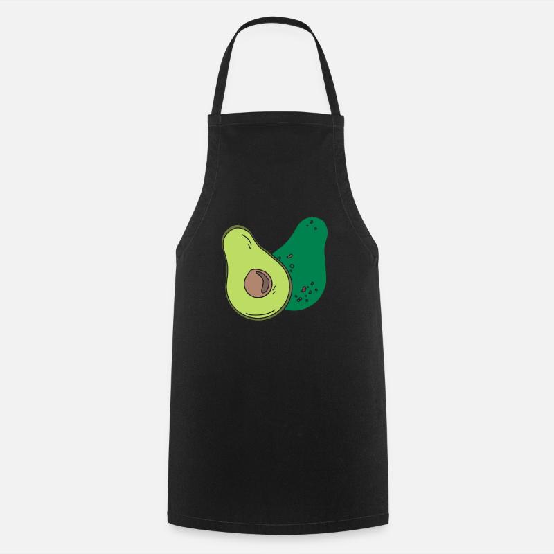 Avocado - Kochschürze - Schwarz