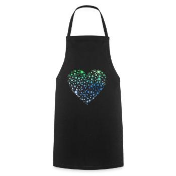 Shapes heart - Cooking Apron - black - Front - AI Model Male 185 dark (185cm)