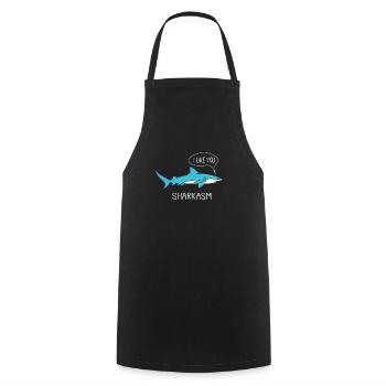 Sharkasm Ich Mag Dich Lustiges Tierzitat - Kochschürze - Schwarz - Vorne - AI Model Male 185 dark (185cm)