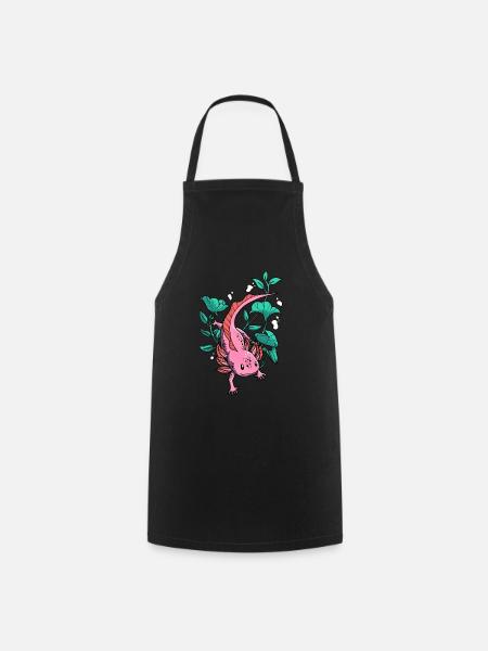 Salamandre Axolotl - Tablier de cuisine - noir