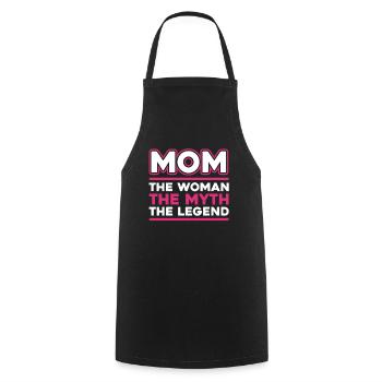 Maman Mère Maman Fête des Mères - Tablier de cuisine - noir - Devant - AI Model Male 185 dark (185cm)