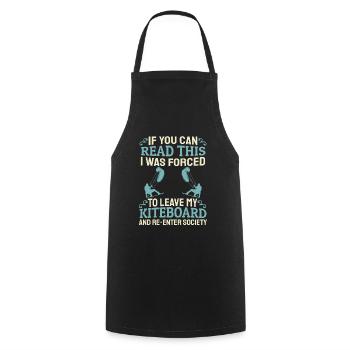 Kitesurfing Kiteboarding Kite Kite Kiten - Cooking Apron - black - Front - AI Model Male 185 dark (185cm)