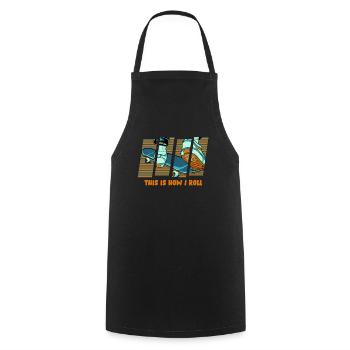 Skateboard Skateboarder Skater - Cooking Apron - black - Front - AI Model Male 185 dark (185cm)