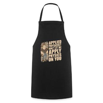 Physics Physicist - Cooking Apron - black - Front - AI Model Male 185 dark (185cm)