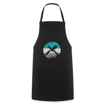 Chef Chef Cuisine - Tablier de cuisine - noir - Devant - AI Model Male 185 dark (185cm)