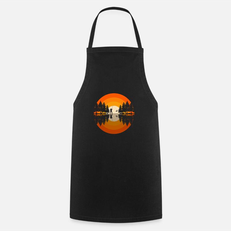 Pêcheur Pêcheur Pêcheurs Pêche - Tablier de cuisine - noir