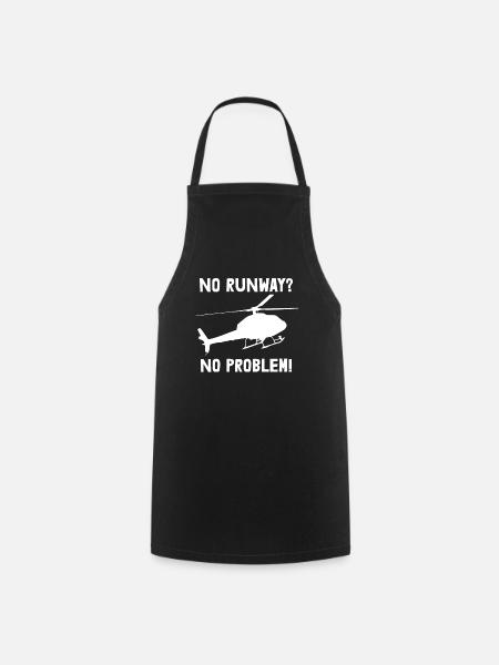 Hélicoptère Hélicoptère Pilote Heli - Tablier de cuisine - noir