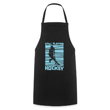 Field hockey - Cooking Apron - black - Front - AI Model Male 185 dark (185cm)