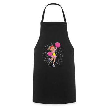 Cheerleading Cheerleader - Cooking Apron - black - Front - AI Model Male 185 dark (185cm)