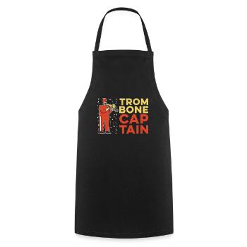 Trombone - Cooking Apron - black - Front - AI Model Male 185 dark (185cm)