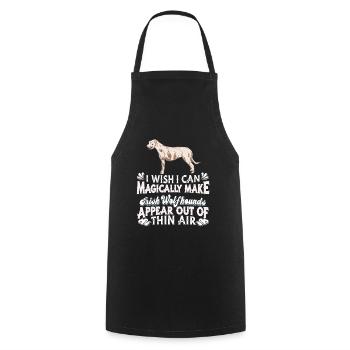 Chien-loup irlandais - Tablier de cuisine - noir - Devant - AI Model Male 185 dark (185cm)