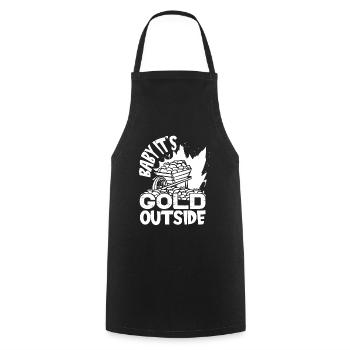 Gold Mining Gold Mine - Cooking Apron - black - Front - AI Model Male 185 dark (185cm)