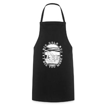 Gold Mining Gold Mine - Cooking Apron - black - Front - AI Model Male 185 dark (185cm)