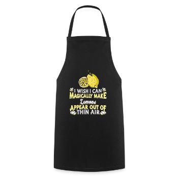 Citron Agrumes Lime - Tablier de cuisine - noir - Devant - AI Model Male 185 dark (185cm)