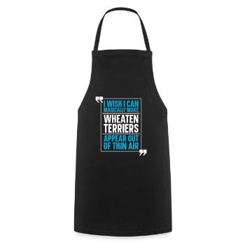 Wheaten Terrier Dog - Cooking Apron - black - Front - AI Model Male 185 dark (185cm)