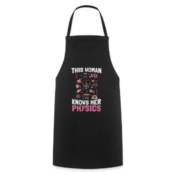 Physics Physicist - Cooking Apron - black - Front - AI Model Male 185 dark (185cm)