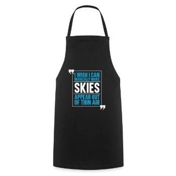 Ski Skiing Skis - Cooking Apron - black - Front - AI Model Male 185 dark (185cm)