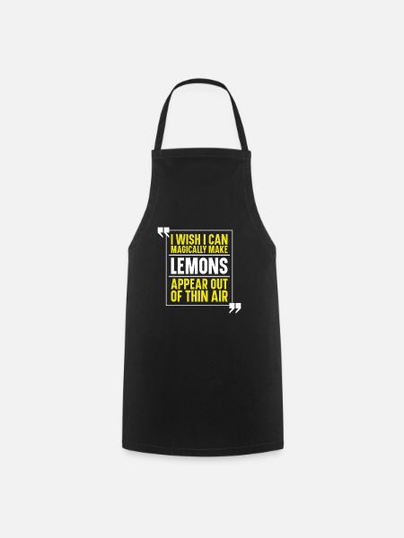 Zitrone Zitrusfrucht Limone - Kochschürze - Schwarz