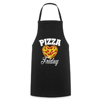 Lustige Pizza Freitag Pizza Party Food Lovers - Kochschürze - Schwarz - Vorne - AI Model Male 185 dark (185cm)